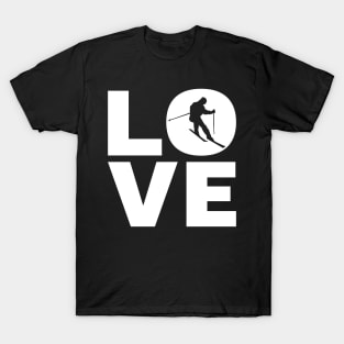 Love Skiing Gift For Skiers T-Shirt